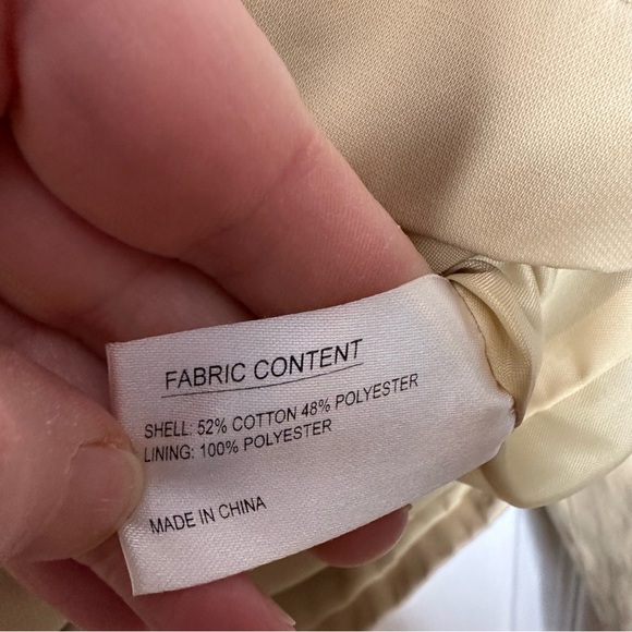 Giacca Trench Coat Double Breasted Classic Style Tan Size Medium - Picture 7 of 16